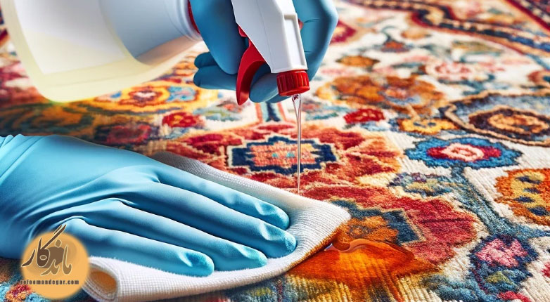 پاک کردن چسب از روی قالی