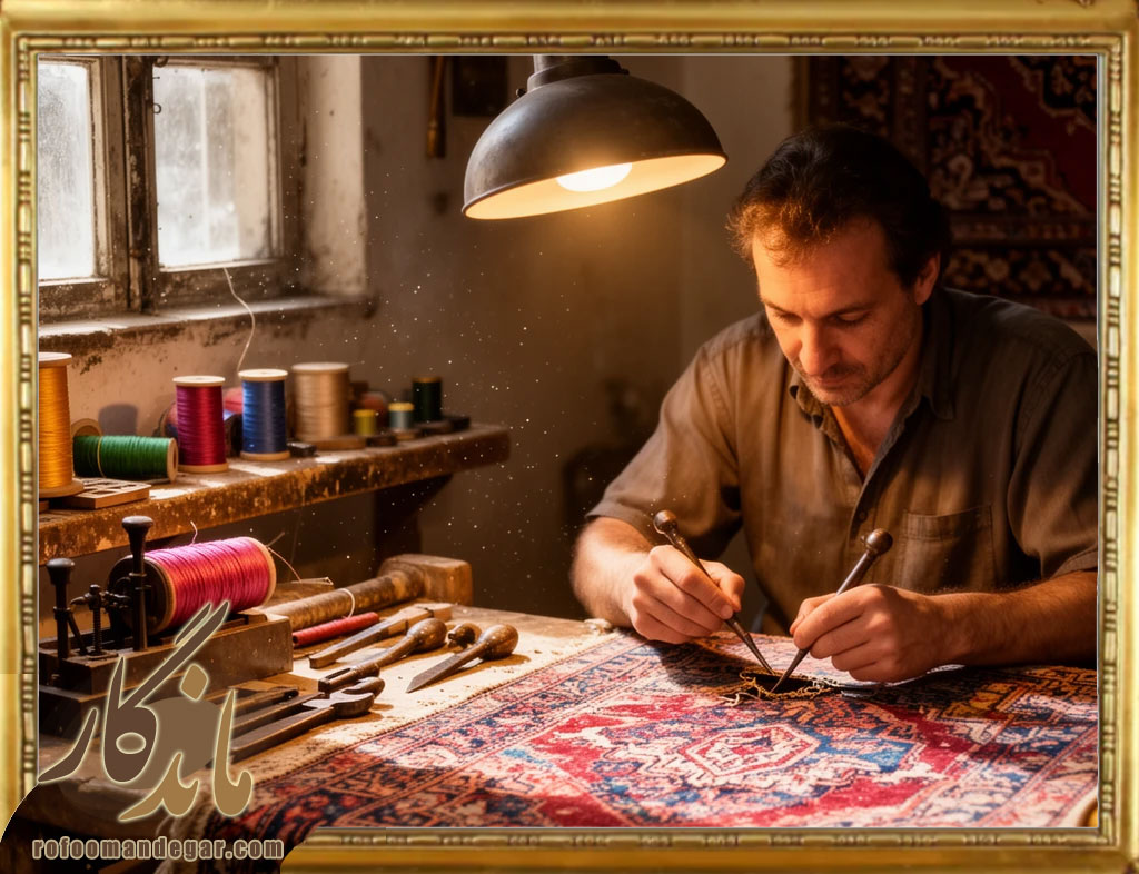 رفوگری فرش‌های گرانبها در الهیه و تجریش