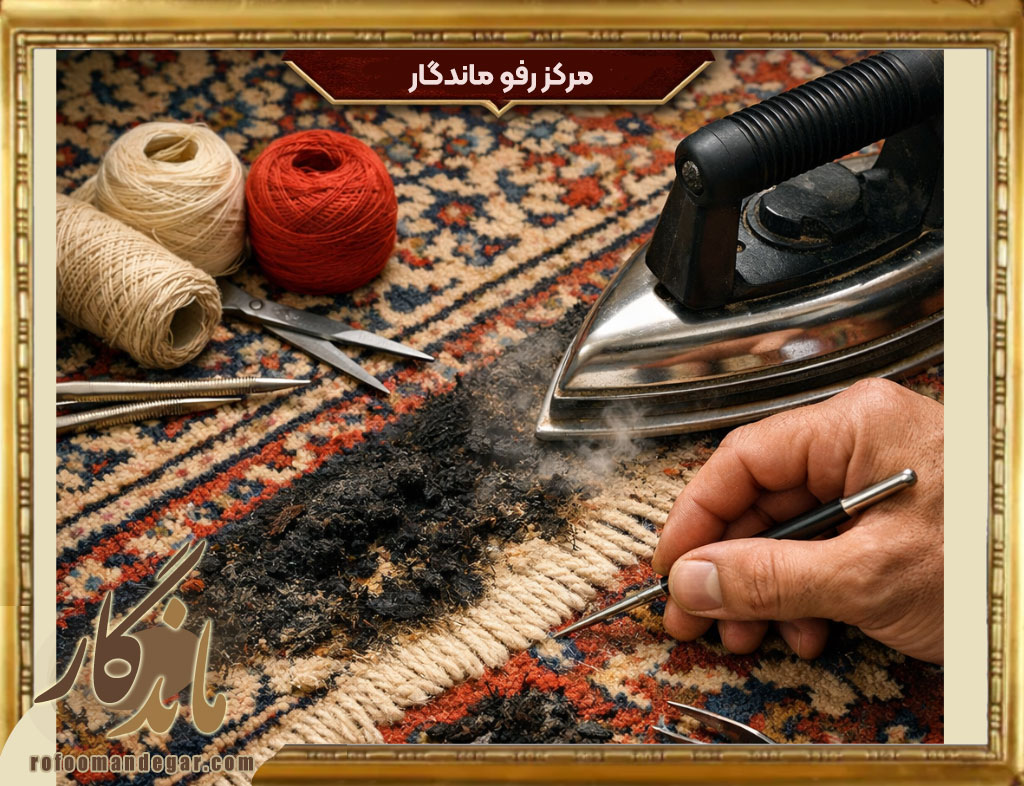 رفوی فرش سوخته